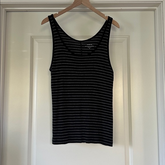 Vince | Stripe Scoop Neck Tank (Plus Size) - Black & White - 2X - NWOT - Picture 4 of 7